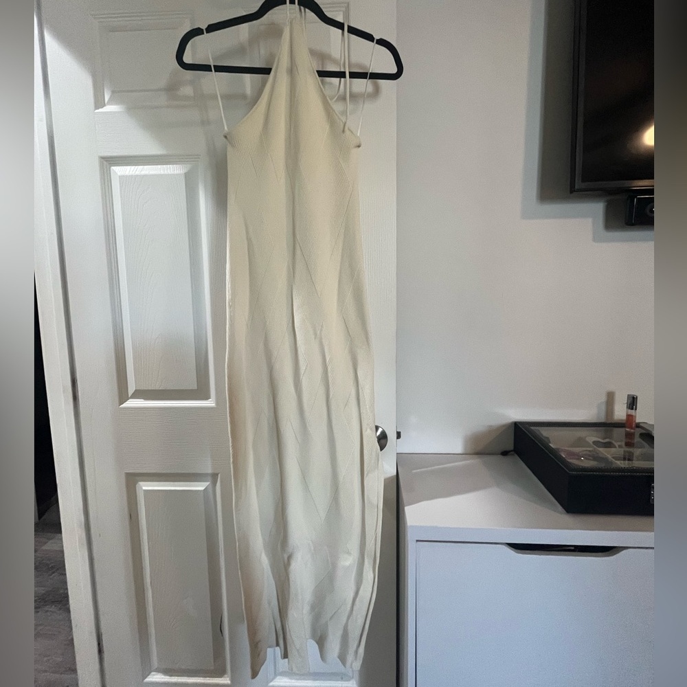 FP BEACH - Knit Halter Cream Dress